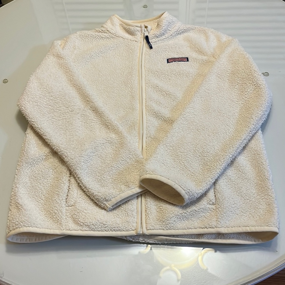 EUC Vineyard Vines Sherpa zip up XL 16